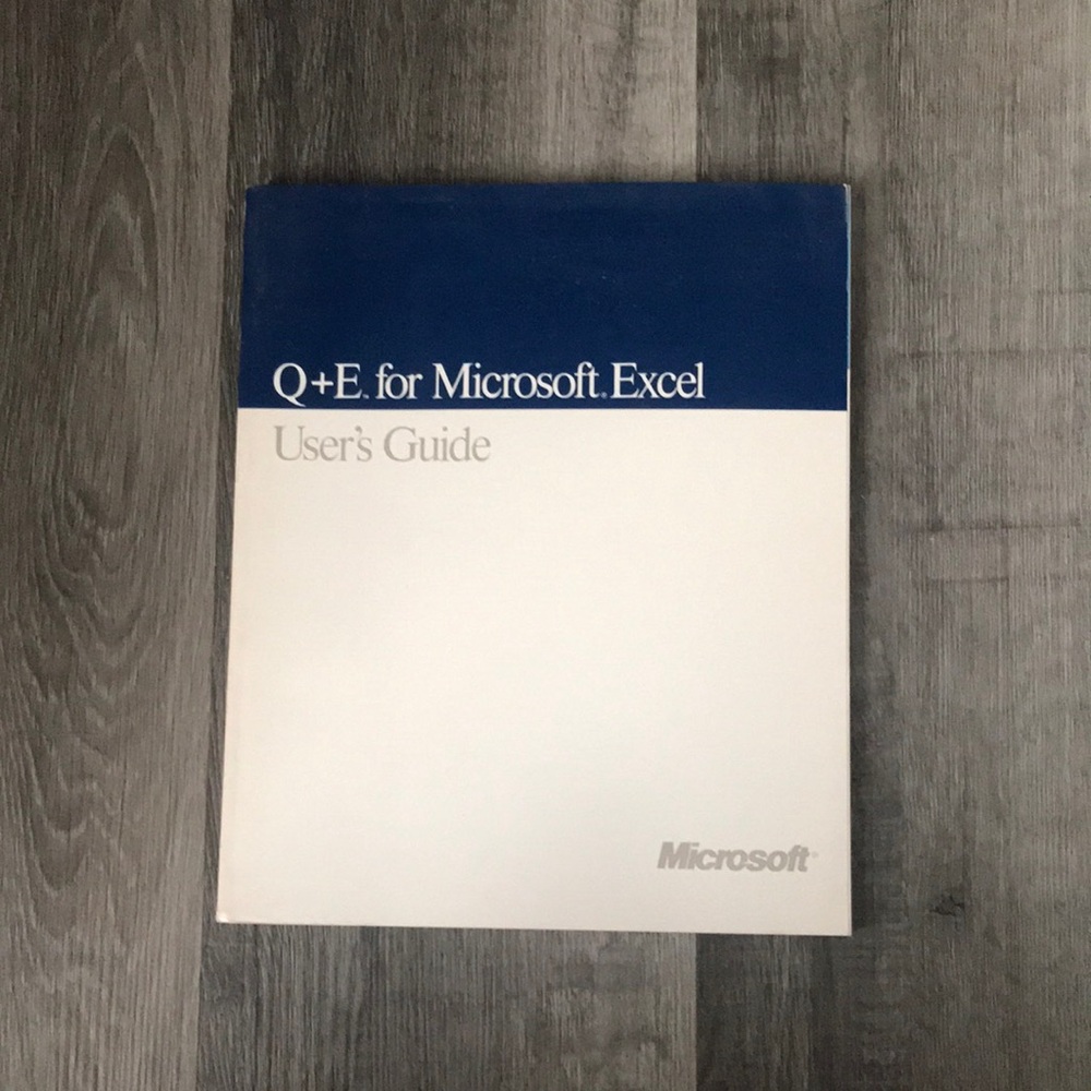 Microsoft Q+E for Microsoft Excel User's Guide - Blue & White